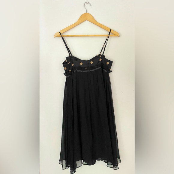 Betsey Johnson silk vintage Dress
Black gold Polka Dot Bow
Mini - Picture 3 of 9